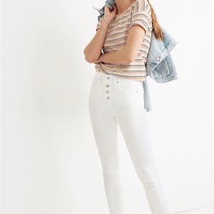 Madewell 10 inch high rise skinny Jean white, size 28